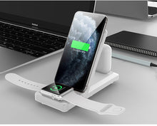 Load image into Gallery viewer, 3-in-1 Wireless Charger Vertical Folding Wireless Charger 15W Fast Charge 3-in-1 Wireless Charger