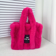Load image into Gallery viewer, Designer Faux Fur Tote Bag