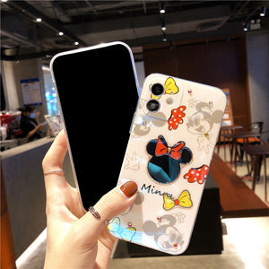 Loose Minnie Minnie Suitable For Apple 12pro Mobile Phone Cover Lovely 8 Flash Drill iPhone11promax Soft Case Soft Case