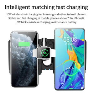 All-In-One Wireless Charger For Apple iPhone Mobile Phone Watch Headset 15W Wireless Fast Charge Four-In-One Wireless Charger