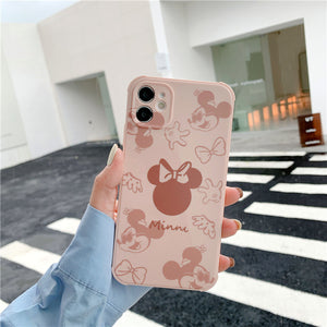 Cute scattered Mickey Minnie Suitable for Apple 12pro Mobile Phone Case iPhone 11 / 8plus Silicone Soft Sover X