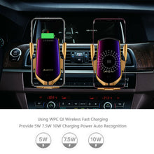 Load image into Gallery viewer, 360 Degree Rotation Auto Clamping Air Vent Phone Holder Charging Wireless Car Charger Mount Universal for iphone Huawei Samsung