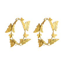 Load image into Gallery viewer, Earrings Fashion Gold Butterfly Earrings Ladies Asian Gold Earrings Korean Temperament Earrings