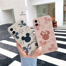 Load image into Gallery viewer, Cute scattered Mickey Minnie Suitable for Apple 12pro Mobile Phone Case iPhone 11 / 8plus Silicone Soft Sover X