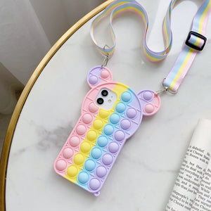 Rainbow Mickey Mouse Pioneer for Apple XR/SE2 Mobile Phone Casel iPhone12 Decompression 11promax Silicone