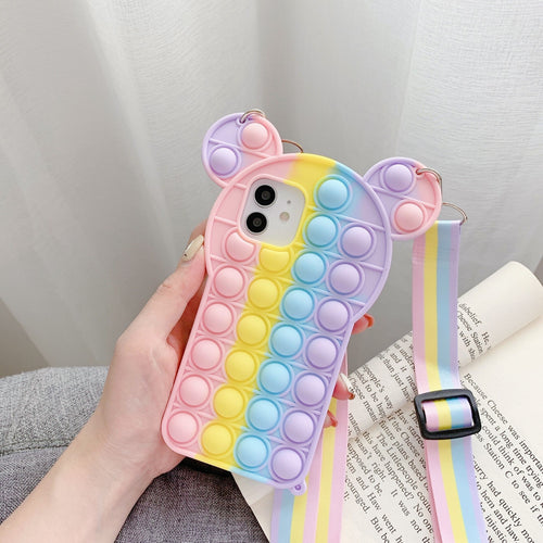 Rainbow Mickey Mouse Pioneer for Apple XR/SE2 Mobile Phone Casel iPhone12 Decompression 11promax Silicone