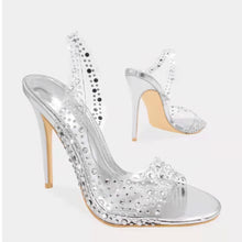 Load image into Gallery viewer, New Rhinestone Transparent High Heels Pointed Toe Stilettos