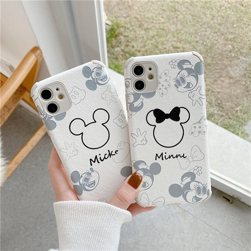 Cute Mickey Mouse suitable for iphone12 / 11pro mobile phone case Minnie skin Apple 7 / 8 protective case