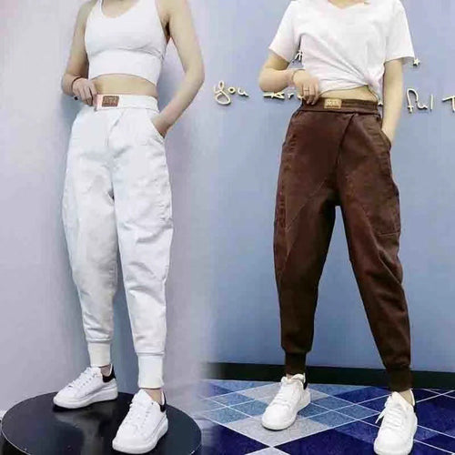 Harun Pants Women's Spring and Summer Thin New Elastic High Waist Korean Version Loose Slim Versatile Casual Pants Radish Pants