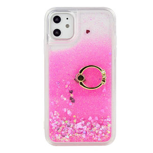 Liquid Quicksand Phone Case  Ring Kickstand Soft TPU Case