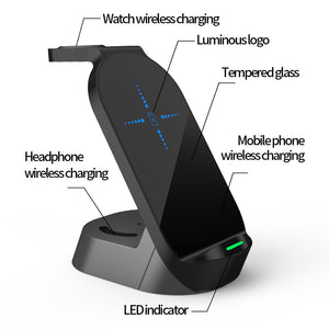 Four-In-One Wireless Charger For Apple Mobile Phone Watch Headset All-In-One Wireless Charger