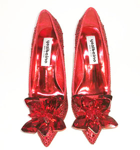 Cinderella Crystal Shoes Pointed Toe Stiletto Pumps Women's High Heels Silver Rhinestone Wedding Shoes
