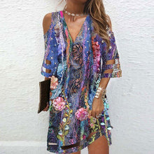 Load image into Gallery viewer, V Neck Summer Tie Dye Dresses