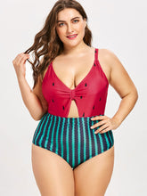 Load image into Gallery viewer, Plus Size Watermelon One Piece Swimsuit