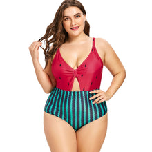 Load image into Gallery viewer, Plus Size Watermelon One Piece Swimsuit