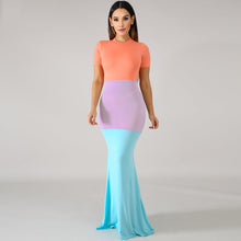 Load image into Gallery viewer, Color Block Maxi Dress