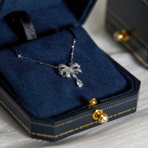 New Bow Necklace Light Luxury Niche Chain