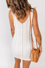 Load image into Gallery viewer, Openwork Sleeveless V-Neck Knit Dress