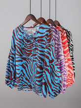 Load image into Gallery viewer, Zebra V-neck Women Blouse