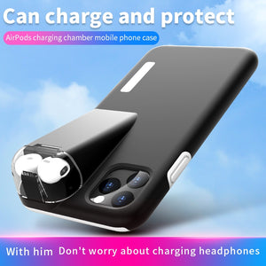 2IN1 Case For iPhone 11 Pro Max Coque Xs Max XR X 8 7 6 6S Plus Cover For Apple AirPods 2 1 With 300Mah Charging Box