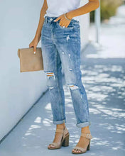 Load image into Gallery viewer, European And American Fashion Trend Ripped Jeans Women Trousers Bluet