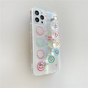 Creative Bracelet Transparent Smiley Face Suitable For iPhone 12promax Apple 11 Mobile Phone Case  X/13