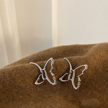 Load image into Gallery viewer, Irregular design sense metal butterfly earrings women&#39;s temperament fashion earrings