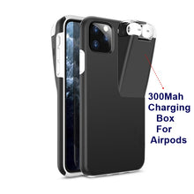Load image into Gallery viewer, 2IN1 Case For iPhone 11 Pro Max Coque Xs Max XR X 8 7 6 6S Plus Cover For Apple AirPods 2 1 With 300Mah Charging Box