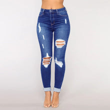 Load image into Gallery viewer, Fashion Ripped Small Foot Women&#39;s Jeans Spring And Autumn New Clothing