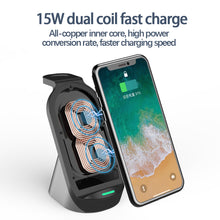 Load image into Gallery viewer, 3-In-1 Wireless Charger For Apple Mobile Phone Watch Headset Vertical Wireless Charging Three-In-One Fast Charge