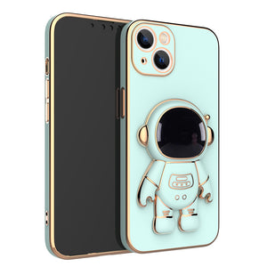 6D  Astronaut Bracket Apple 13ProMax Mobile Phone Case Comes With Lens Film Suitable For iPhone12 Protective Soft Case