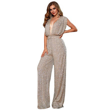 Load image into Gallery viewer, Women&#39;s Summer Sexy Corset Jumpsuit Glitter Short Sleeve Knit Cardigan Pullover