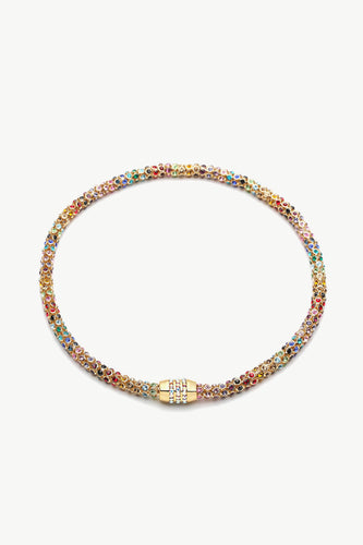 Colorful Crystal Copper Necklace