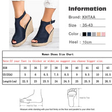 Load image into Gallery viewer, Suede Open Toe Cork Wedge Platform Buckle Strap