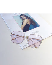 Load image into Gallery viewer, Square Sun Sunglasses Glasses Transparent Pink Glasses