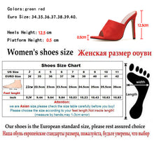 Load image into Gallery viewer, Pointed Stiletto High Heel 12.5CM Slippers Sandals Rubber Sole Woman Shoes