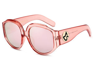 Oversize Women Round Sun Glasses Fashion Ladies Olive Frames Glasses