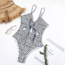 Load image into Gallery viewer, Sexy Snake Leopard Print One Piece Swimsuit