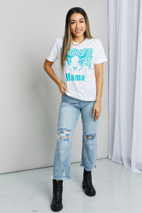 mineB Full Size MAMA Animal Graphic Tee Shirt