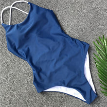 Load image into Gallery viewer, One Piece Swimsuit Solid Women Swimwear
