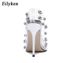 Load image into Gallery viewer, Rivet Crystal Pumps PVC Transparent