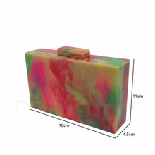 Load image into Gallery viewer, Mixed Color Marble Grain Acrylic Dinner Bag