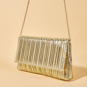 Metallic Shiny Clutch Simple Versatile Evening Bag