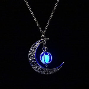 4-Color Luminous Moon Plus Pumpkin Necklace Chain Multi-Color Luminous Accessories