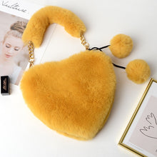 Load image into Gallery viewer, Cyber Plush Heart Shaped Fluffy Bag