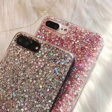 Load image into Gallery viewer, Silicone Bling Powder Soft Case For iPhone 5 5S 7 6 8 Plus X Shinning Glitter Phone Cover for iPhone XR XS Max Cases Shell