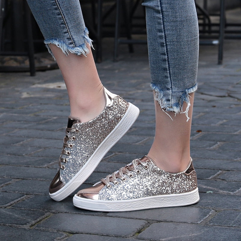 glitter sneakers: Women's Shoes