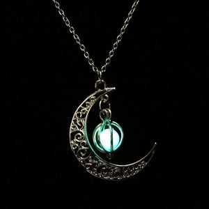 4-Color Luminous Moon Plus Pumpkin Necklace Chain Multi-Color Luminous Accessories