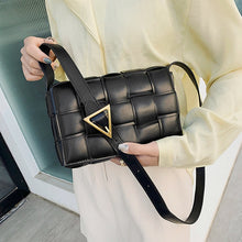 Load image into Gallery viewer, Leather Triangle Buckle Shoulder Bag
